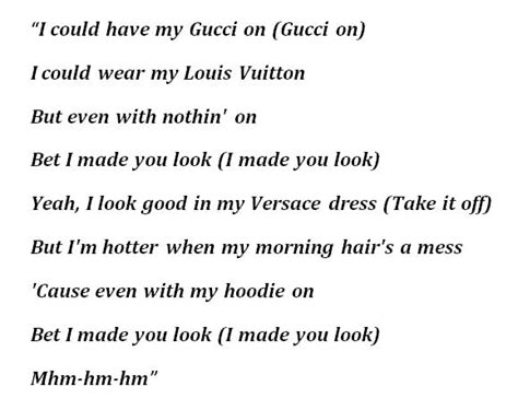 lyrics to made you look